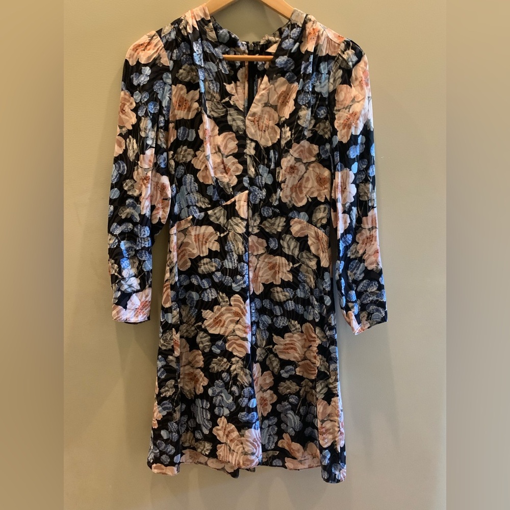 Rebecca Taylor Silk Blend Floral Dress